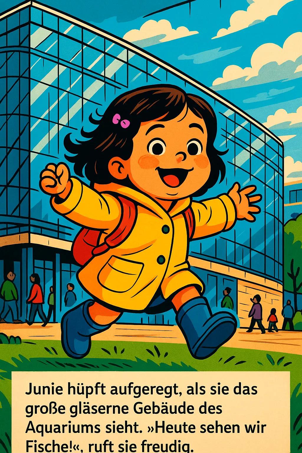 Page 1 of Junie besucht das Aquarium