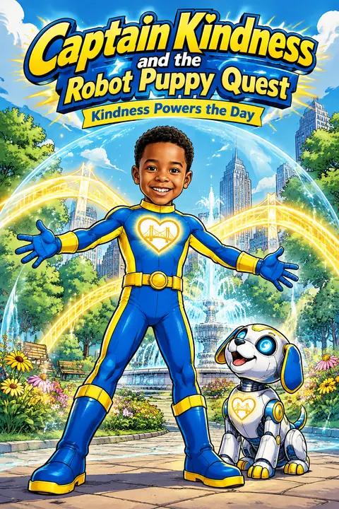 Cover of the comic "Captain Kindness and the Robot Puppy Quest"