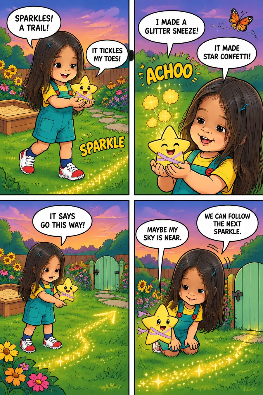 Page 3 of 10 of the comic "Junie and the Little Lost Star": story page 2