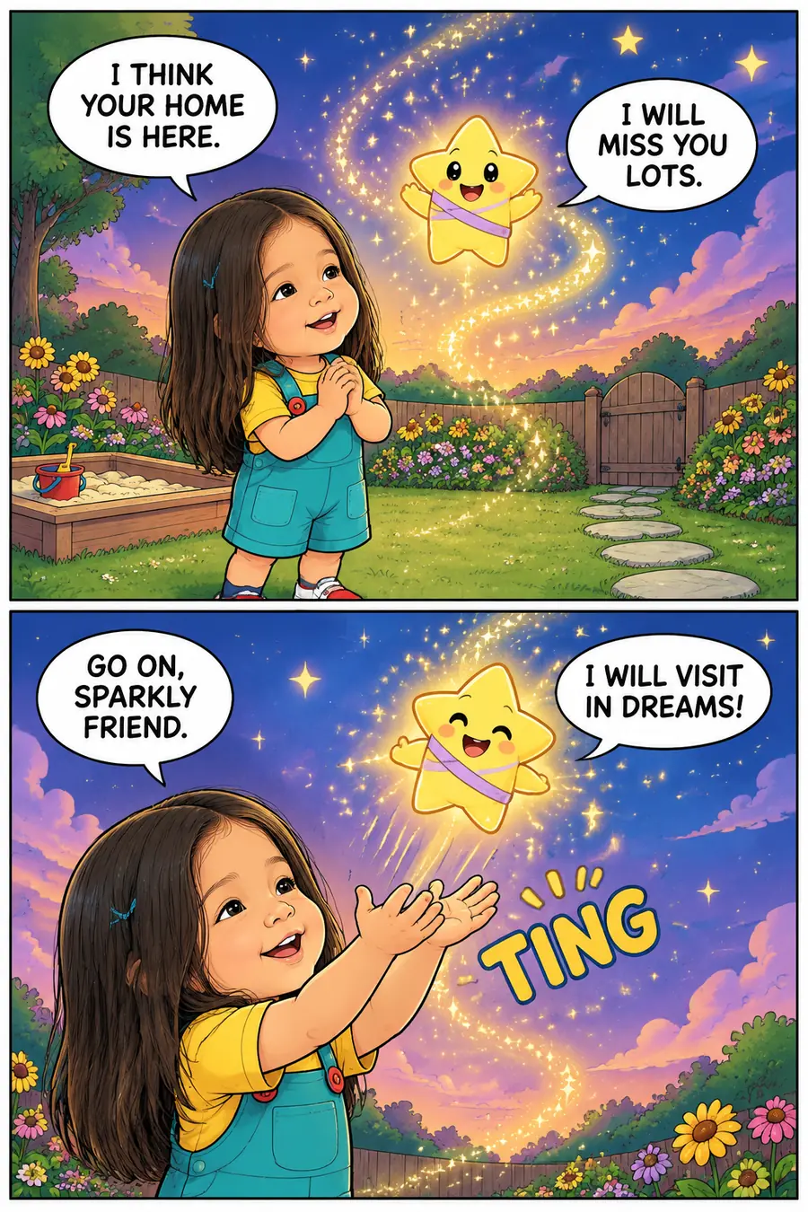 Page 8 of 10 of the comic "Junie and the Little Lost Star": story page 7