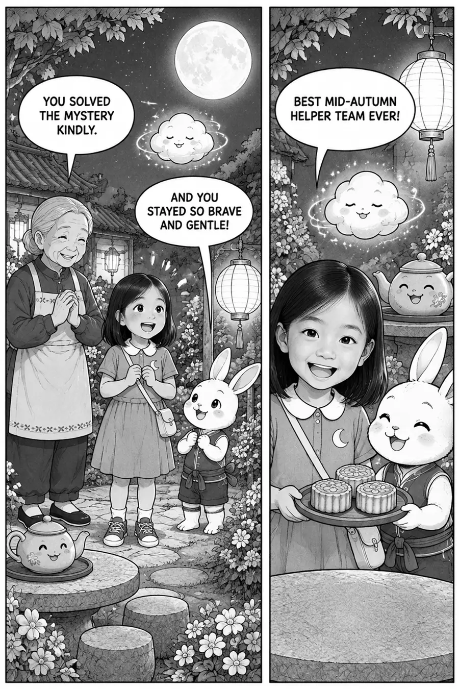 Page 8 of 10 of the comic "Xiaoyun and the Moon Rabbit": story page 7