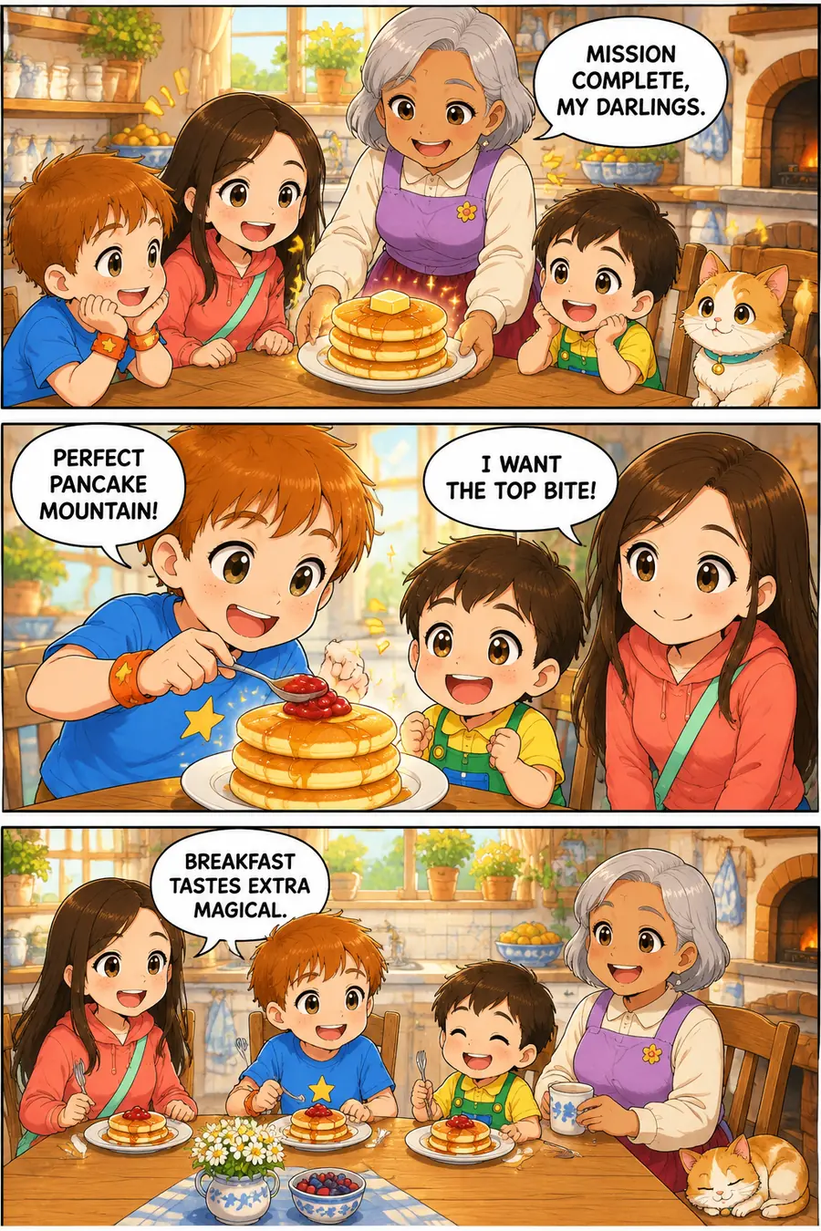 Page 8 of 10 of the comic "The Great Pancake Rescue": story page 7
