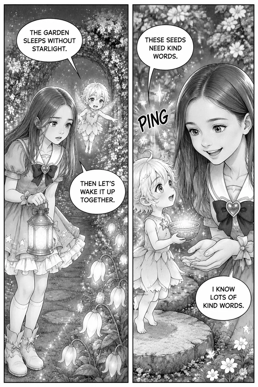 Page 3 of 10 of the comic "Carly and the Starlight Garden": story page 2